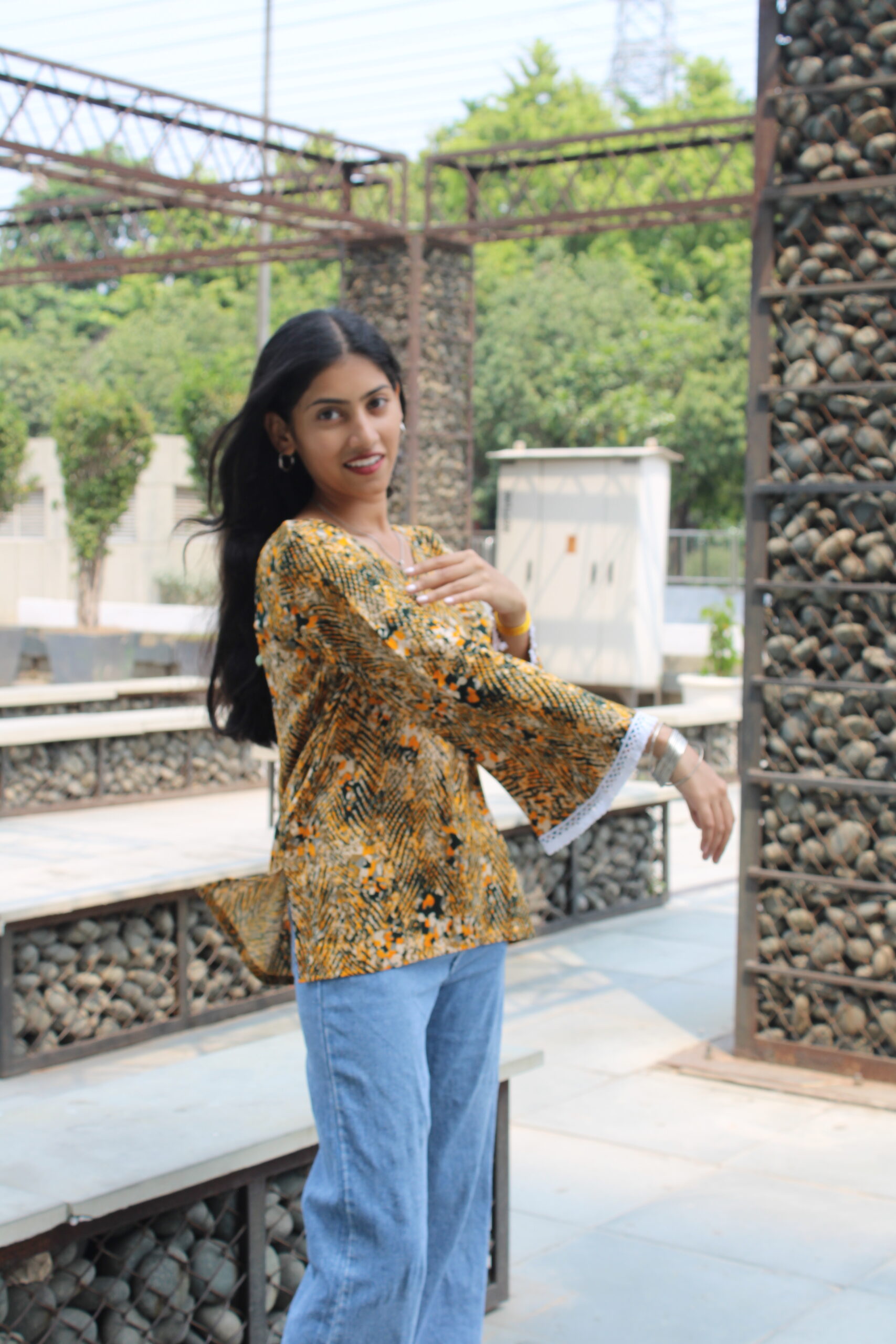 Zesty Mood – Bold Kurti in Yellow & Green - Image 3