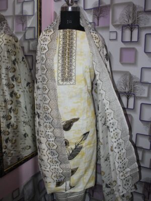 Halke Rangon Ki Baat – Soft Yellow & Cream Cotton Suit Set