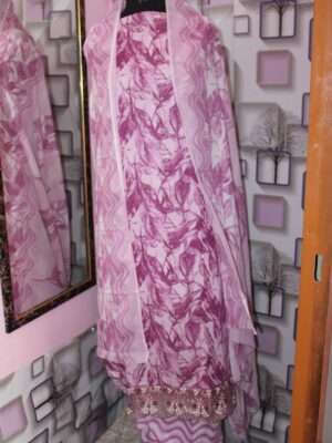 Meher – Mauve Cotton Suit Set