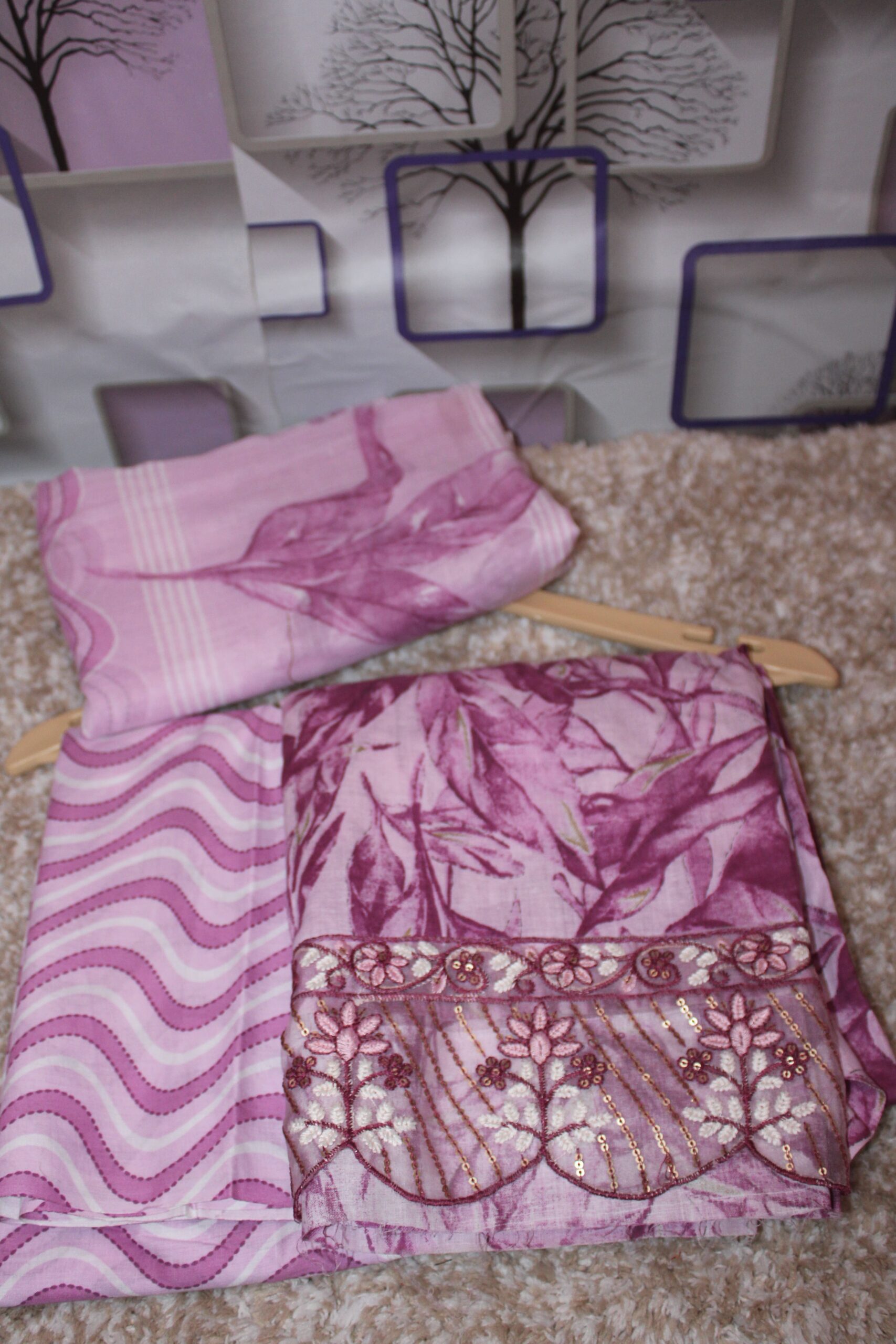 Meher β Mauve Cotton Suit Set - Image 4