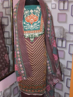 Noor – Chevron Print Cotton Suit Set