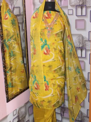 Suhana – Brushstroke Cotton Suit Set