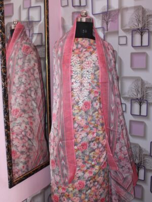 IMG_6819-min Aarzu – Peach & Mustard Cotton Suit Set